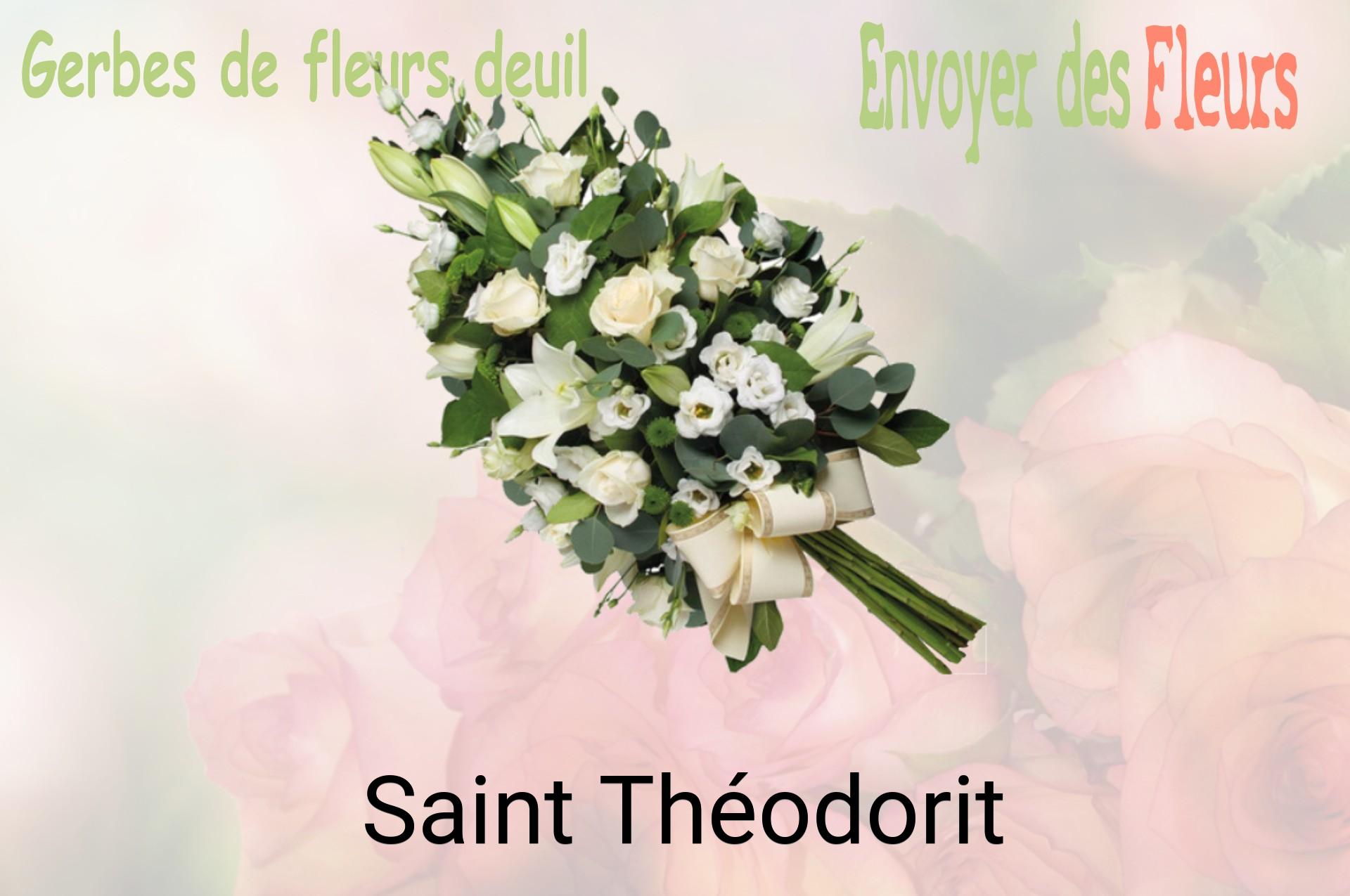 Gerbe de fleurs de deuil livrée à Saint-Théodorit